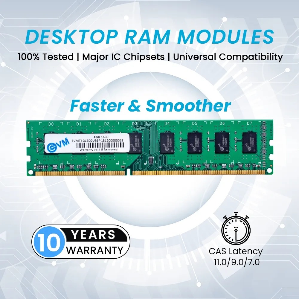 EVM Desktop Ram 4GB DDR3 1600Mhz view 6